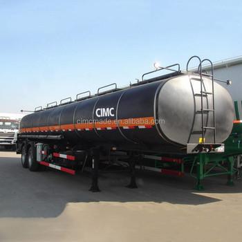 Mechanical Suspension Fuel Tanker Semi Trailer 30000kg Max Payload