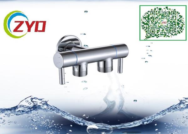 1/2x1/2 Two Way Two Handle Brass Chrome Finish Bathroom Shower Adapter Shower Arm Shower Hand Faucet Water Diverter