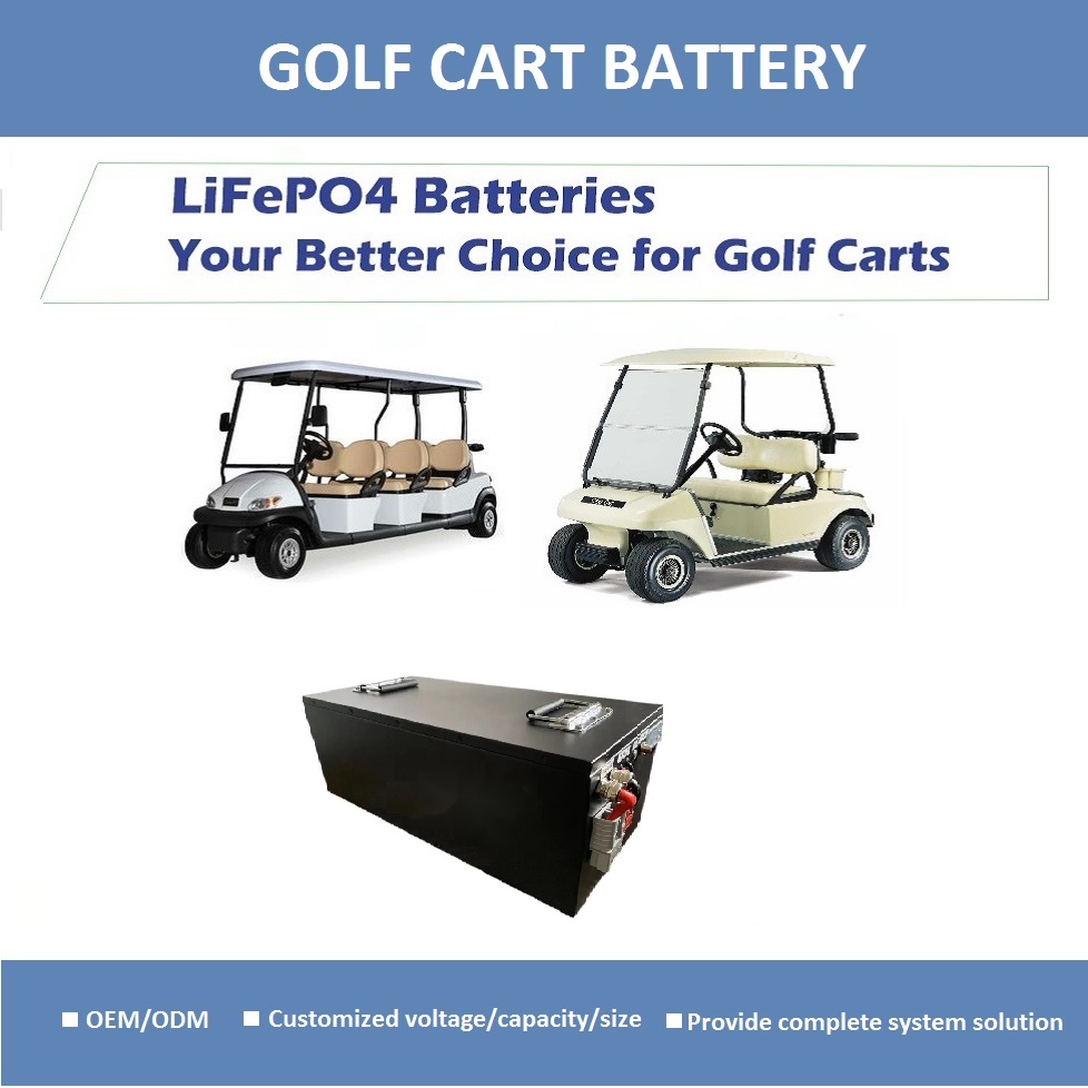 CLF OEM ODM 6000 циклов LiFePO4 48V 60Ah 100Ah 150Ah 200Ah Силиндровый или призматический литий-ионный аккумулятор для гольф-коляски