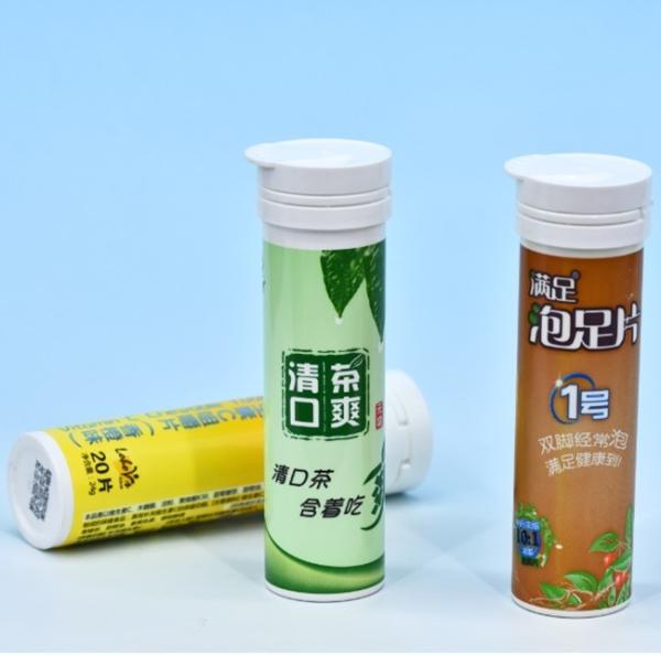 Plastic PP Tubes with or without Desiccant Spiral Lids for the packaging of supplements