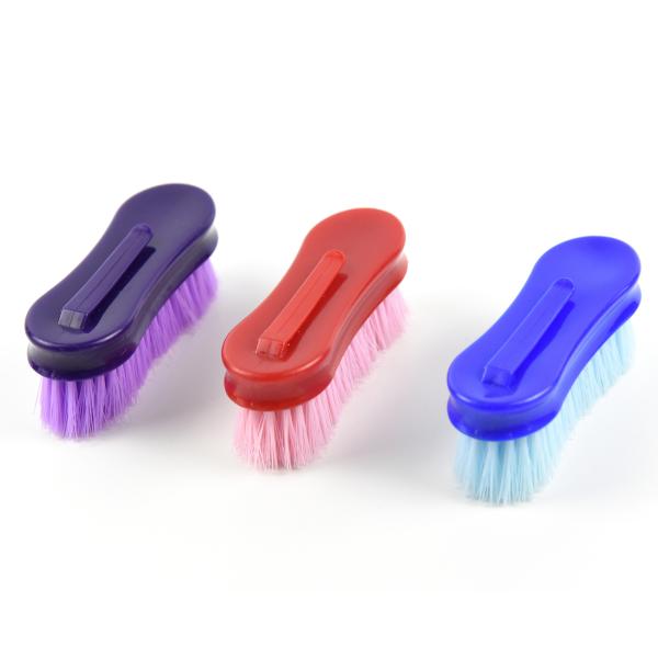 High Quality Soft PP Horse Grooming Brushes , Colorful 5 Inch Pink Horse Brushes
