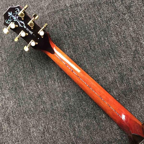 Custom 40 Inch All Solid KOA Wood Solid Rosewood Back Side Real Abalone Acoustic Guitar with BB Band Pickup