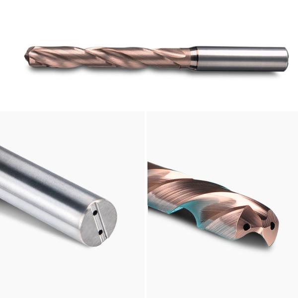 Inner Coolant Hole Carbide Drill Insight Cutting Tools DIN 3XD Step Drill For Stainless Steel