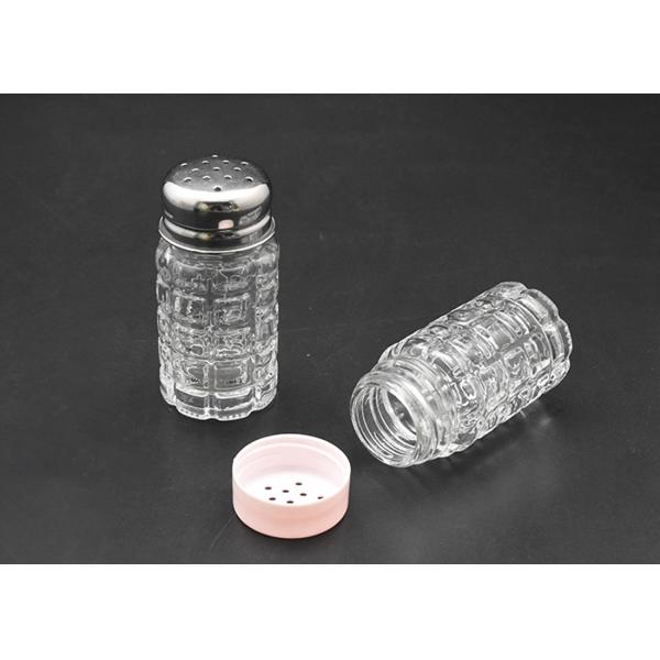 Уникальная выбитая емкость 50ml пустых стеклянных опарников круга высокая белая стеклянная для перца