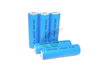 bateria AA 14500 250mah de 3.2V Lifepo4 para a luz de Solor e a lâmpada do gramado