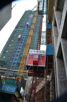 Cajera única 11kw Elevador de construcción exterior 150m Elevador de sitio de construcción