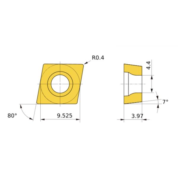 CCMT09T304 Tungsten Carbide Inserts Stainless Steel Finishing Physical Coating