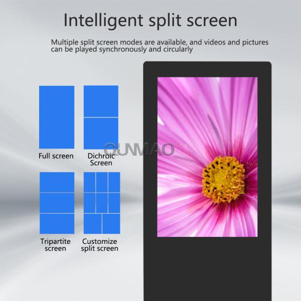 49 Inch 4K Resolution Interactive Touchscreen Kiosk with Commercial-Grade Durability for Indoor Advertising Display
