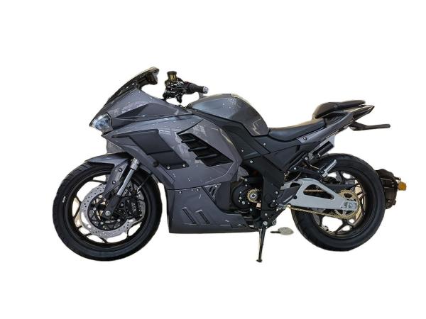Powerful 72V 3000W Mid Motor Lithium Battery Electric Racing Motorcycle with 12inch Tire