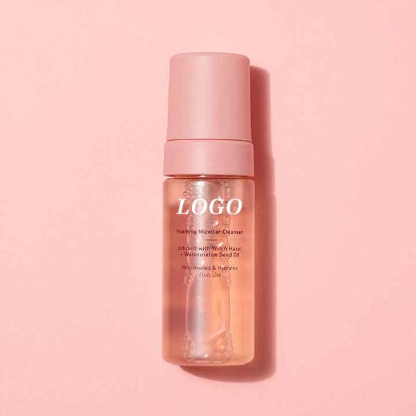 Etiqueta privada 100ML Hidratación suave de la piel Elimina el maquillaje Ropa de lavado de cara Limpieza facial Sandía espumosa Limpieza micellar