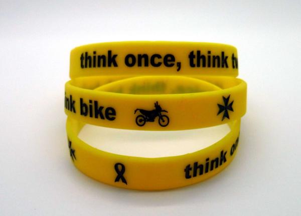 Ink Filled Promotional Printed Silicone Wristbands With Debossed Logo , CE Specification