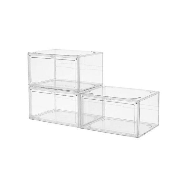 Acrylic Magnetic Stackable Shoe Display Boxes Transparent