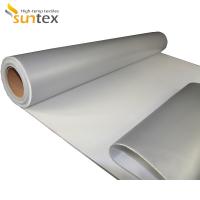 Matériel d'isolation enduit de silicone latéral de tuyauterie de vapeur de tissu de fibre de verre de SUNTEX un