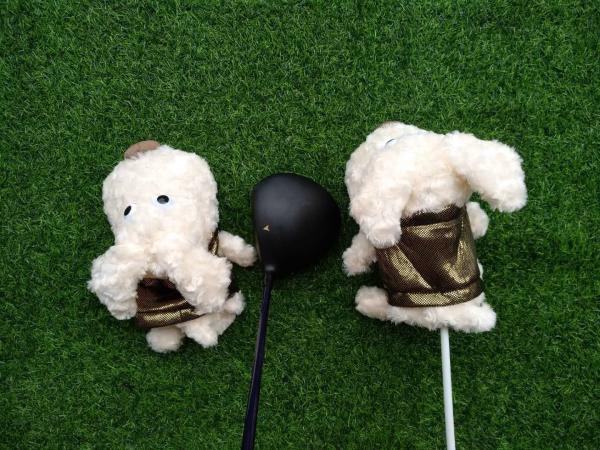 golf head cover , dog head cover , animal head cover , plush head cover , driver head cover