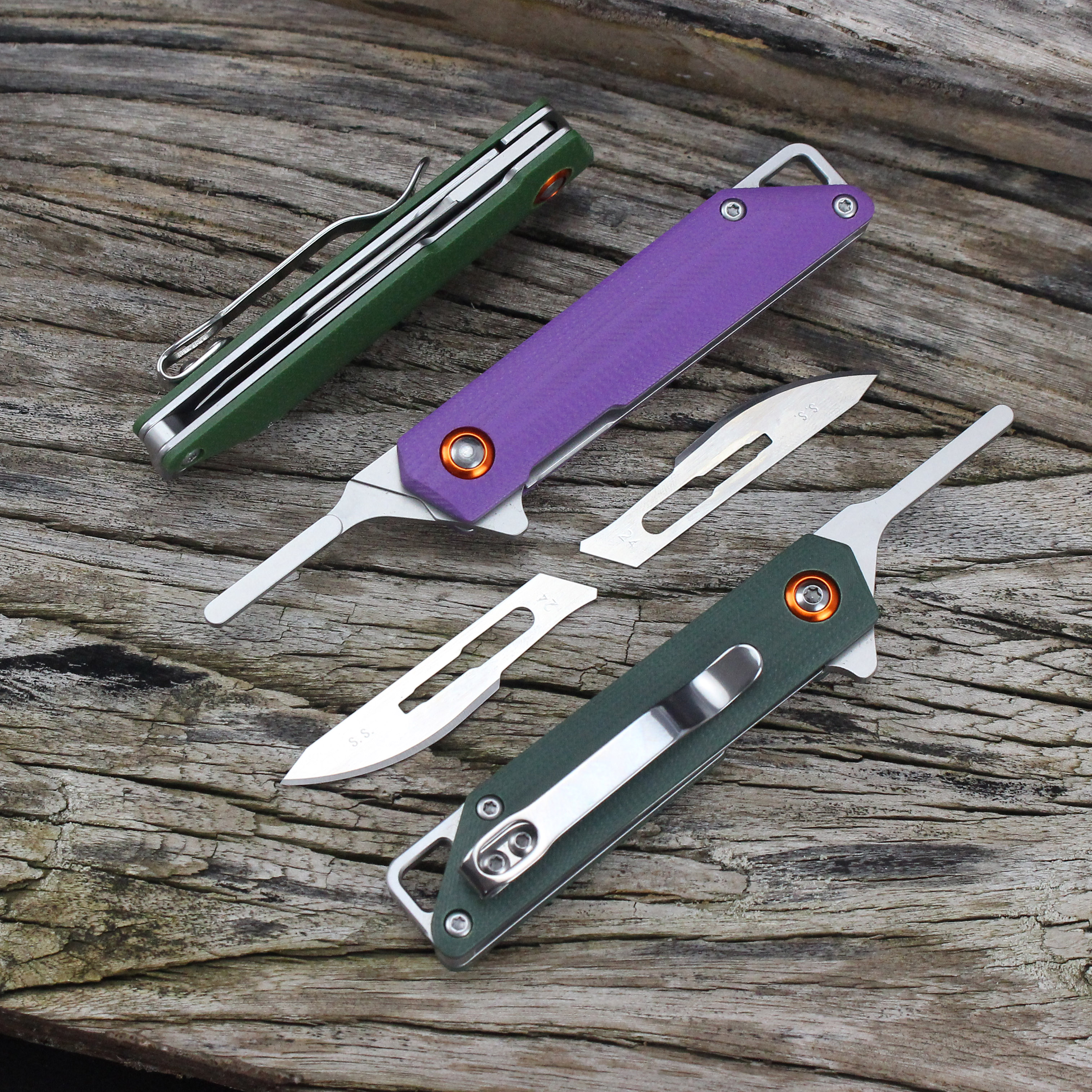 NEW G10 Handle Scalpel Portable Mini Carbon Steel Pocket Knife