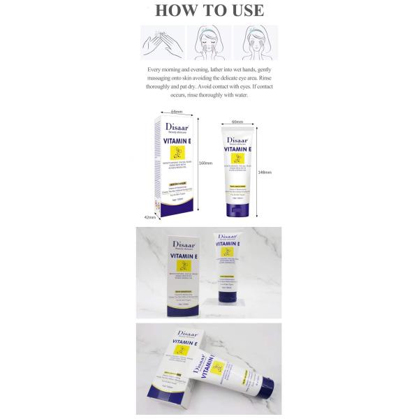 Витамин e лицевого Cleanser OEM пенясь естественный забеливая лицевой Cleanser