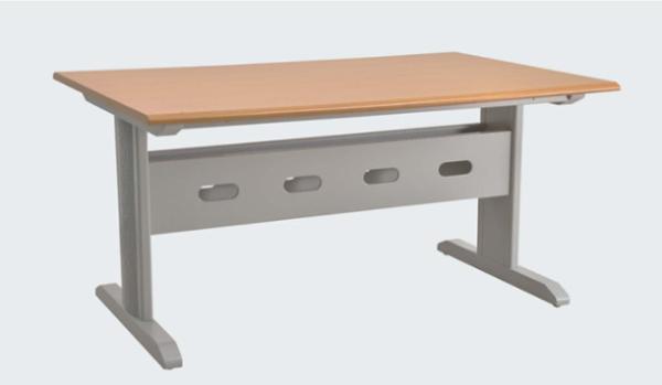 4 Drawer Base Stainless Steel Computer Desk , Wooden Desktop Office Computer Desks