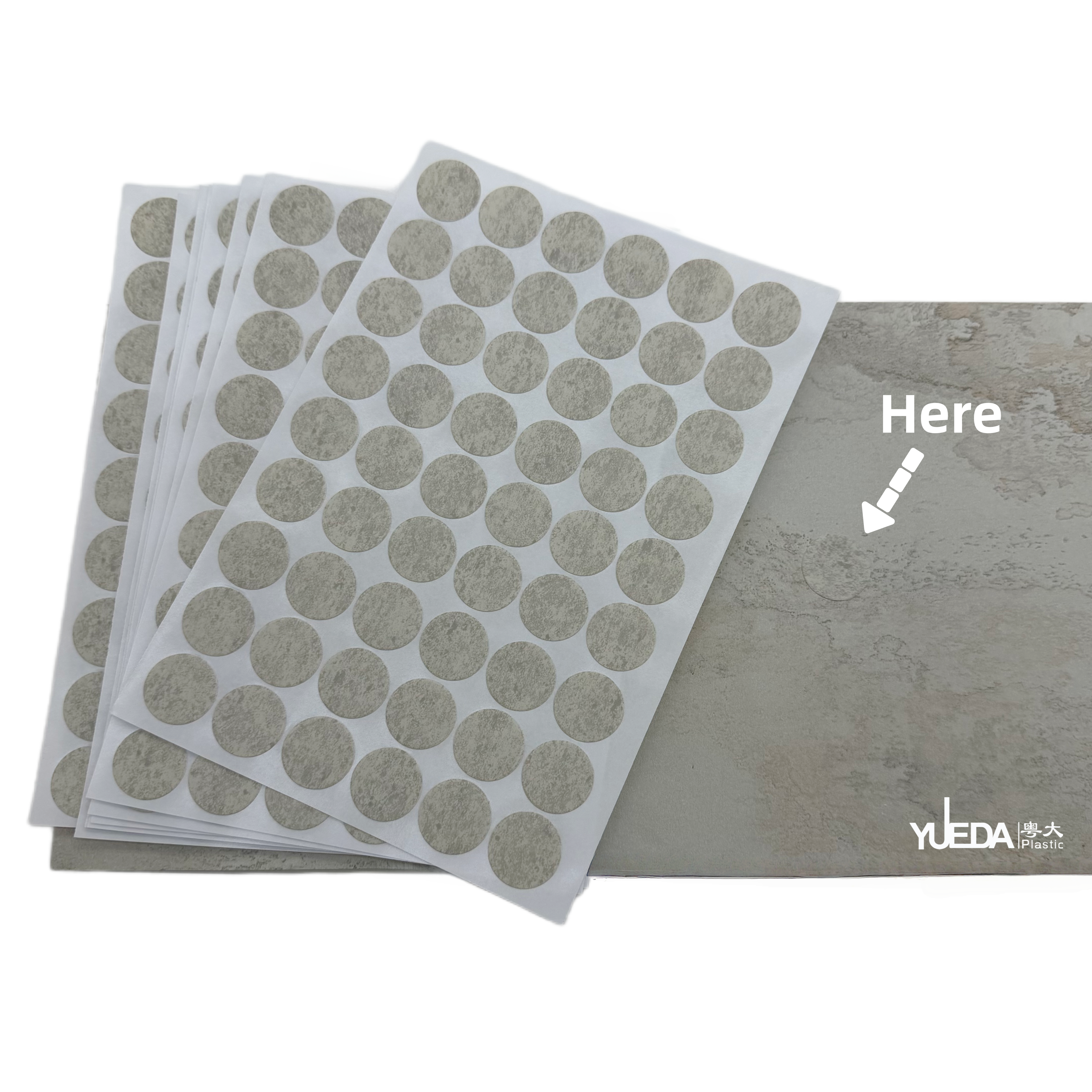 （FM411） 3-in-1 Self-Adhesive PVC Hole Cover Stickers - Water-Resistant Screw Hole Decor
