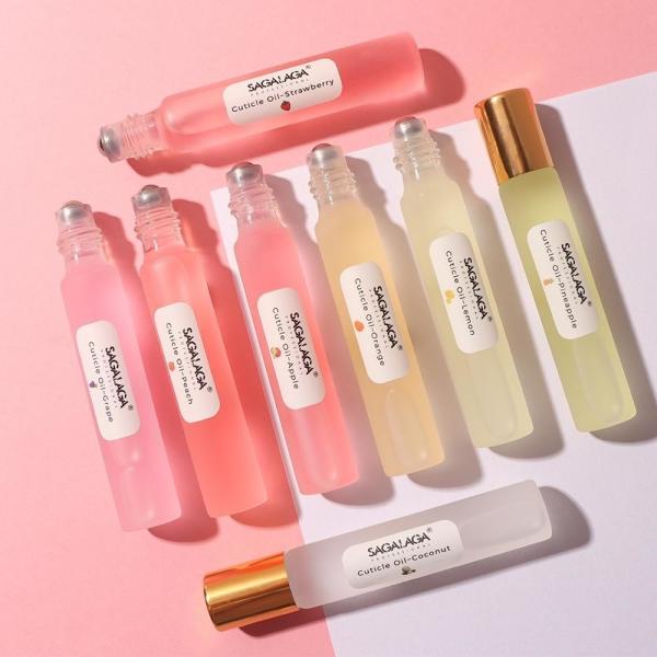 Bouteille à rouleaux de marque privée 10 ml Huile de cuticule pour ongles Revitalisant parfumé Huile de renforcement des ongles