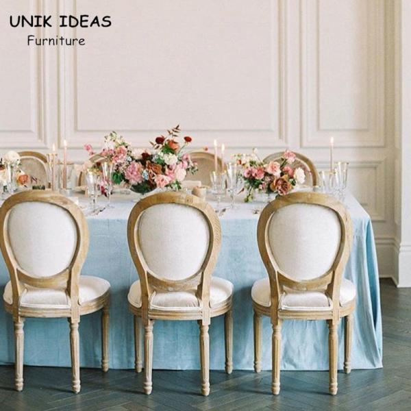 As propriedades traseiras redondas do casamento XVI de Louis Banquet Dining Chair 100cm jardinam