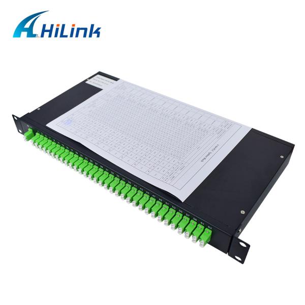 1U Rack Chassis Single Mode PLC Optical Splitter 1X64 SC APC Connectors
