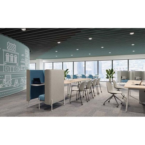 Impact Resistance Fabric Conference Chair 570 * 520 * 790mm Metal Base Anti Rust