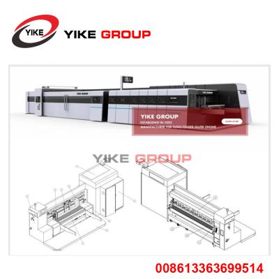 Corrugated Carton 1624 Flexo Folder Gluer Machine 200pcs/Min Speed