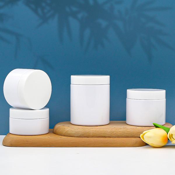 Jars Fancy Wide Mouth Airtight Packaging Cosmetic Mell Proof Candy Plastic PET Guangdong White Eco Friendly Cosmetic Jars EMO XH