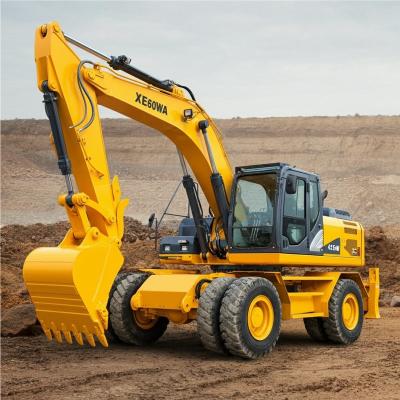 XE60WA Máximo raio de escavação 6120mm 42,5kw Roda Excavadora hidráulica