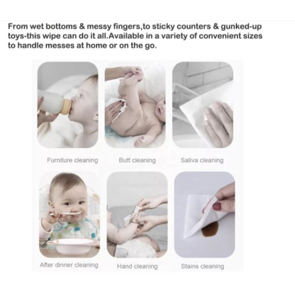 Чистка устранимого младенца влажная обтирает чистую воду 99,9 для рынка Чили