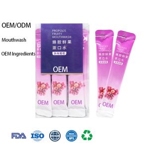 Factory Custom Grape Flavored Mouthwash Fruit Flavored Probiotic Mouthwash Portable Disposable Mouthwash for Outdoor Travel