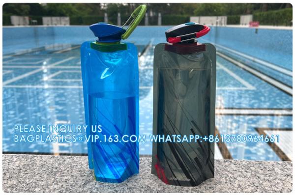 700 Ml Foldable Water Bottles Reusable Water Bottle Collapsible Drinking Bottle Bag For Hiking Adventure Travel