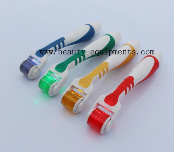 led photon derma roller titanium micro needle 4 colors
