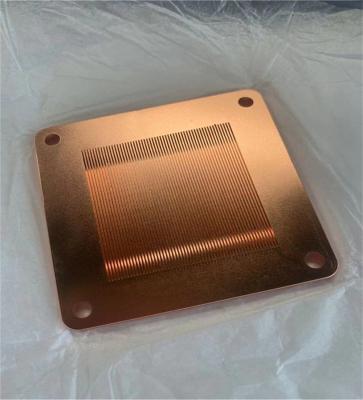 Entalhando o dissipador de calor frio de cobre da placa, Microgrooved raspou o dissipador de calor da aleta