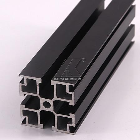 Perfil anodizado preto 40x40mm da liga de alumínio 6000 7000 comprimento da série 5.8-5.98m