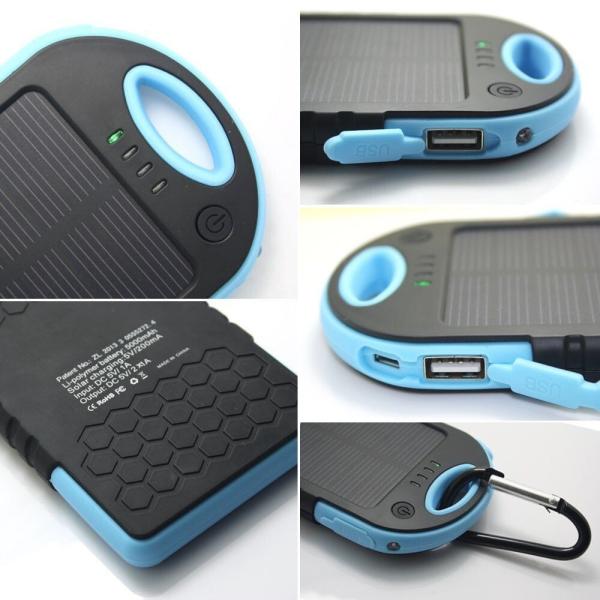 5000mAh Solar Charger Power Bank for Mobile Phone OEM/Private Label