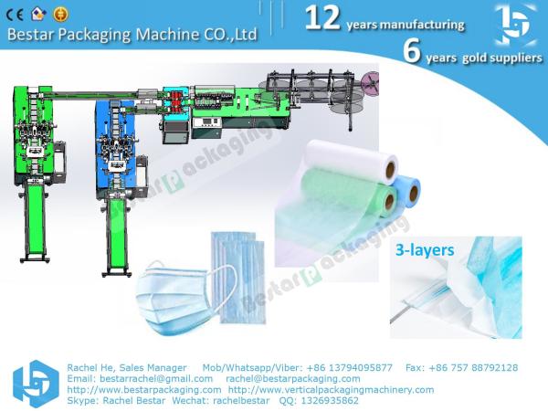 China disposable mask machine, medical Ear-loop mask making machine