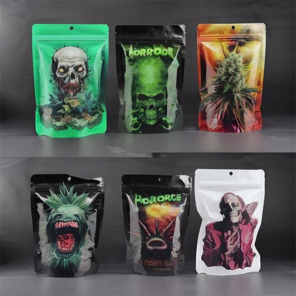 Plastic CBD Marijuana Flower Packaging Bag Mylar Doypack For Food And Medicine