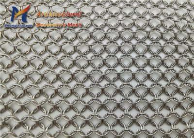 Fio Mesh Partition Panels do teto da fachada 0.8mm 10mm em volta do furo