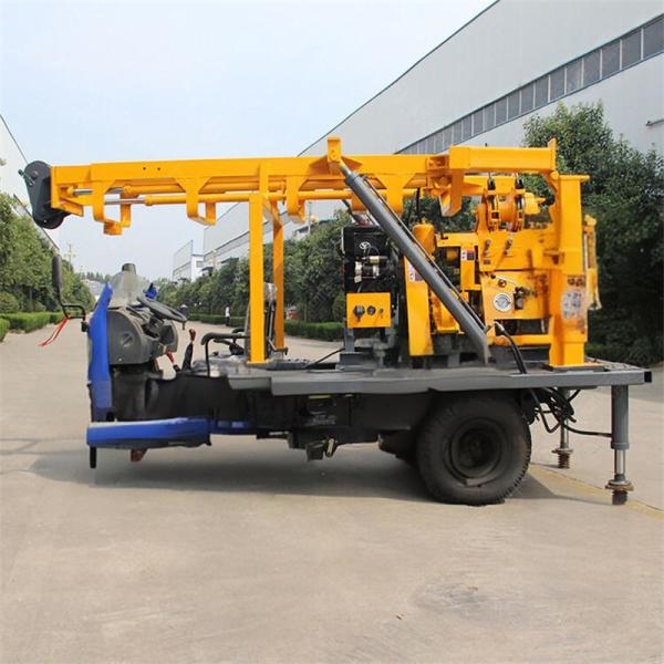 Tricycle Mounted Water Well Drilling Machine 200m with DTH Air Compressor Hammer