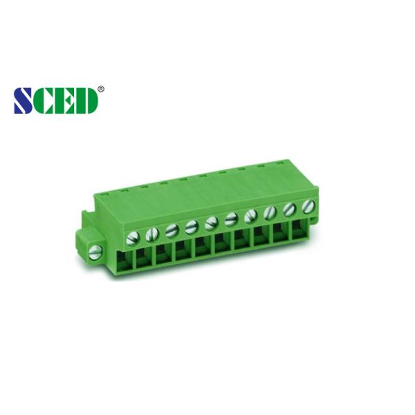 10A Panel Mount Pluggable Terminal Block Withstanding Voltage 3000V AC / Minute