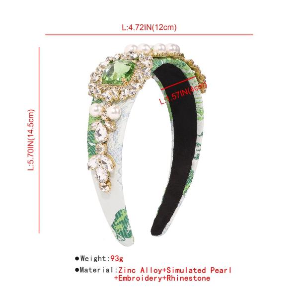 hyperbole fashion new fabric crystal diamond headbands pearl hoops hair Yiwu accessories