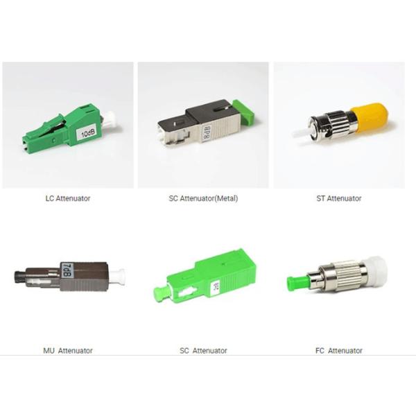 Male To Female SC LC Optical Fiber Attenuator Fixed Type Or Plug Type