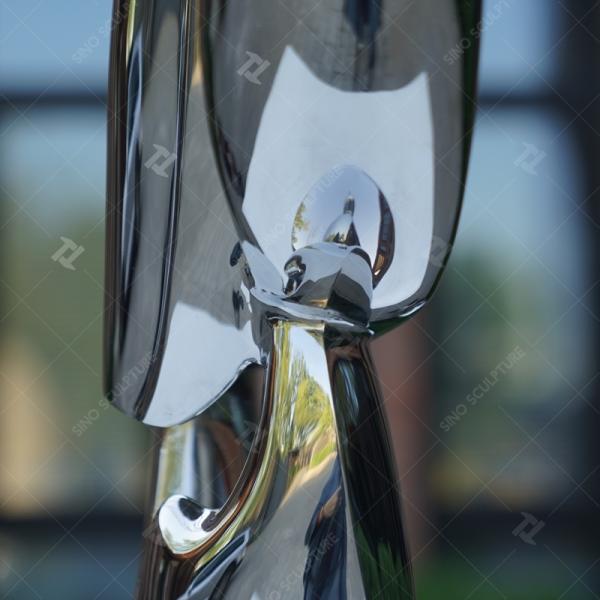 30cm Mirror Stainless Steel Sculpture Artwork For Garden