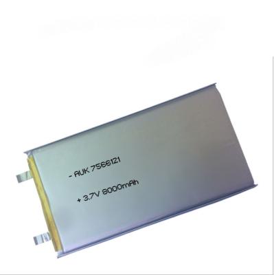 3.7V 8000mAh LiPo Bateria recarregável 7566121 Bateria à prova de explosão