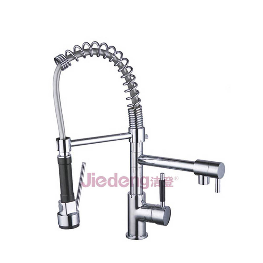 Oersitor Kitchen Faucet with Brass Body 35mm Ceramic Cartridge Pull Down Sink Mixer Tap Chrome Surface Finish 