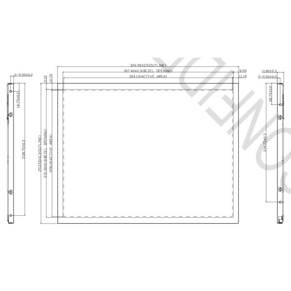 TM150TDSG70 15 Inch 1024*768 Dots BOE Industrial TFT Display Module TN  transmissive tft lcd