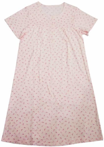 Oversized Ladies Cotton Nightgowns , Button Down Pajama Dress Short Sleeve