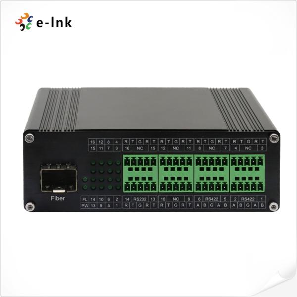 多チャンネル RS232 RS485 RS422 繊維変換器,産業用, 4 から 16CH, 20km SM