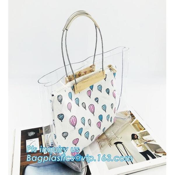 clear pvc bag ring handle handbag teenager handbag, PVC Jelly Tote bag Candy handbag, beach handbag, handle carrier, bag